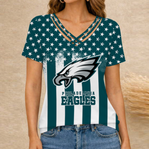 Limited Edition – Customized NFL Philadelphia Eagles V-Neck Shirt