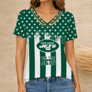 Limited Edition – Customized NFL Nyj New York Jets V-Neck Shirt
