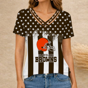 Limited Edition – Customized NFL Cleveland Browns V-Neck Shirt