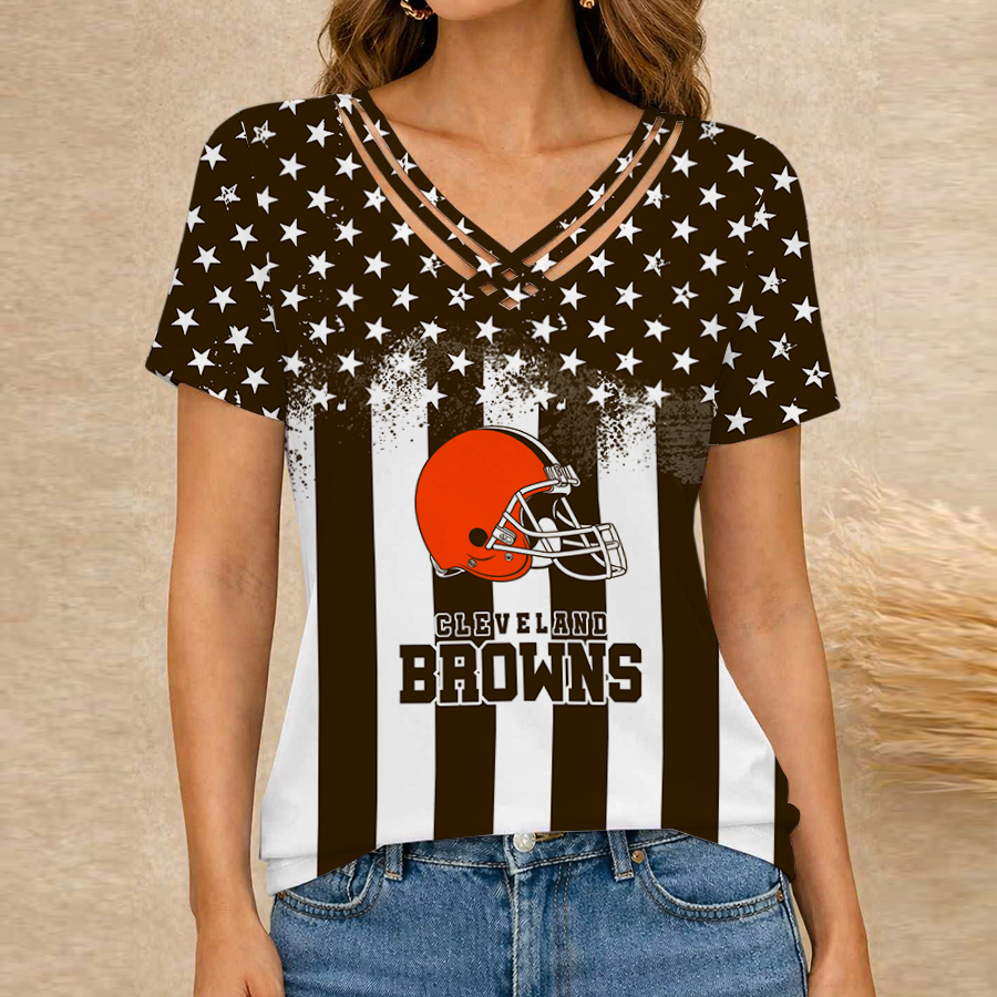 Limited Edition – Customized NFL Cleveland Browns V-Neck Shirt