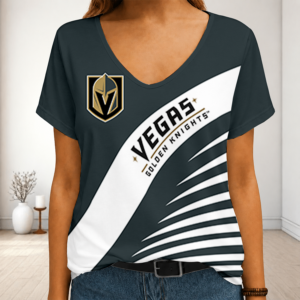 Limited Edition – Customized NHL Vegas Golden Knights V-Neck Female Shirt