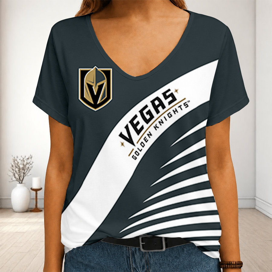 Limited Edition – Customized NHL Vegas Golden Knights V-Neck Female Shirt