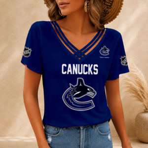 Limited Edition – Customized NHL Vancouver Canucks V-Neck Shirt