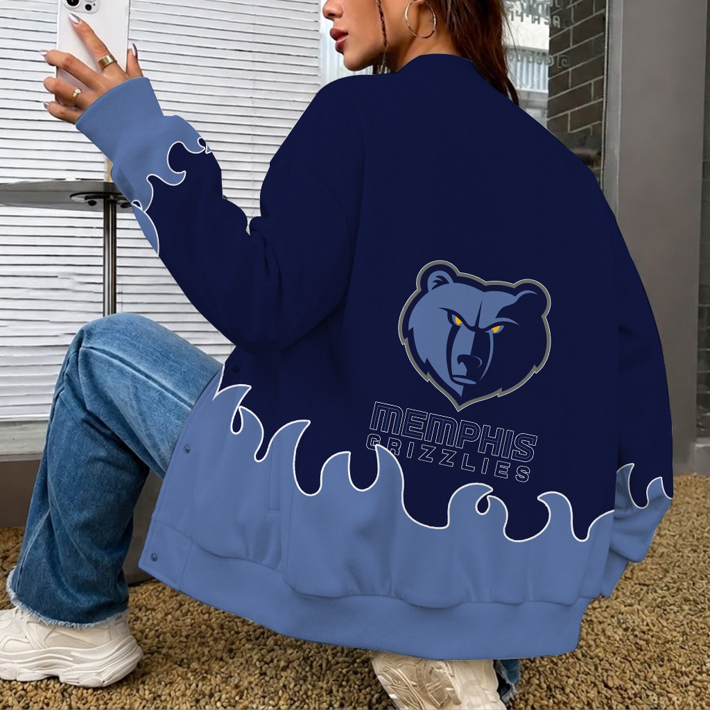 Limited Edition – Customized NBA Memphis Grizzlies Baseball Jacket - Image 2
