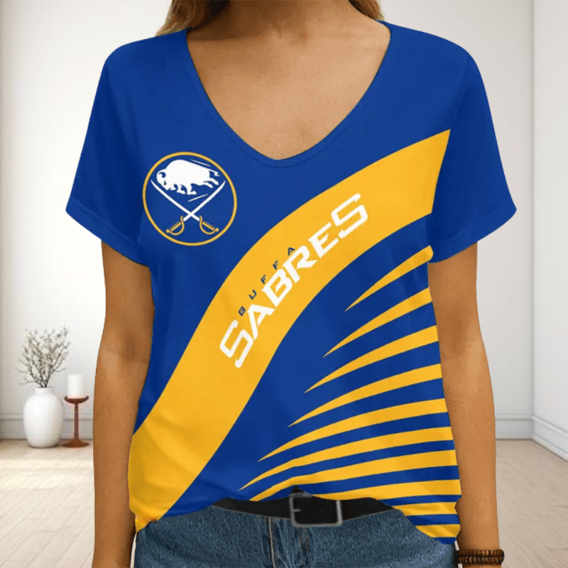 Limited Edition – Customized NHL Buffalo Sabres V-Neck Female Shirt