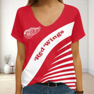 Limited Edition – Customized NHL Detroit Red Wings V-Neck Female Shirt