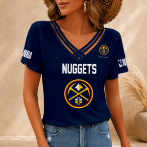 Limited Edition – Customized NBA Denver Nuggets V-Neck Shirt