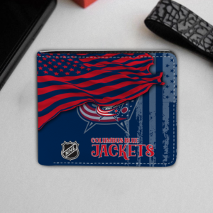 Limited Edition – Customized NHL Columbus Blue Jackets Leather Wallet