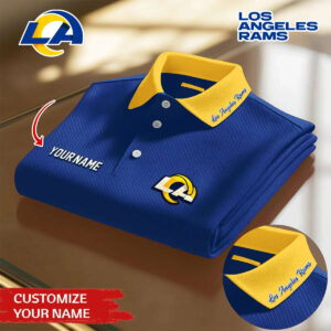 Limited Edition – Customized NFL Los Angeles Rams Polo Shirt
