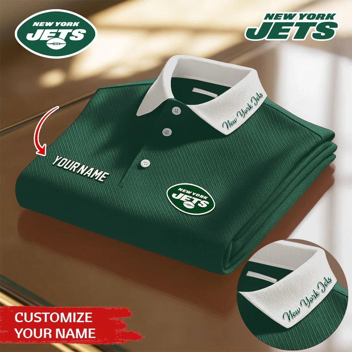 Limited Edition – Customized NFL Nyj New York Jets Polo Shirt