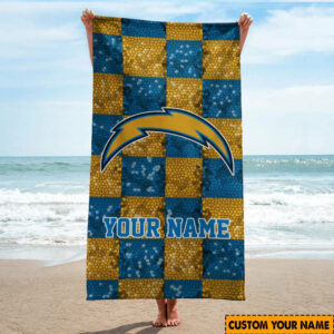 Limited Edition – Customized NFL Los Angeles Chargers Beach Towel