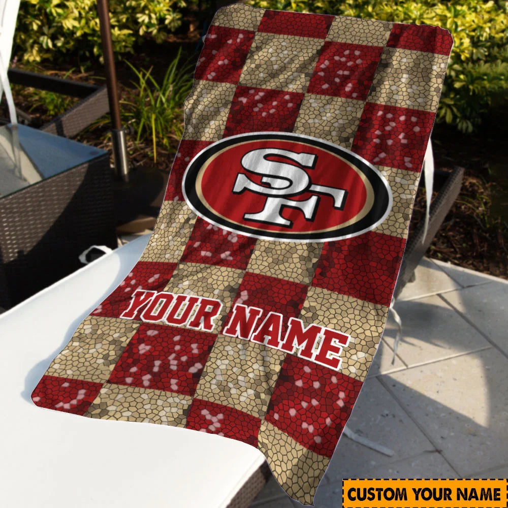 Limited Edition – Customized NFL San Francisco 49Ers Beach Towel - Image 2