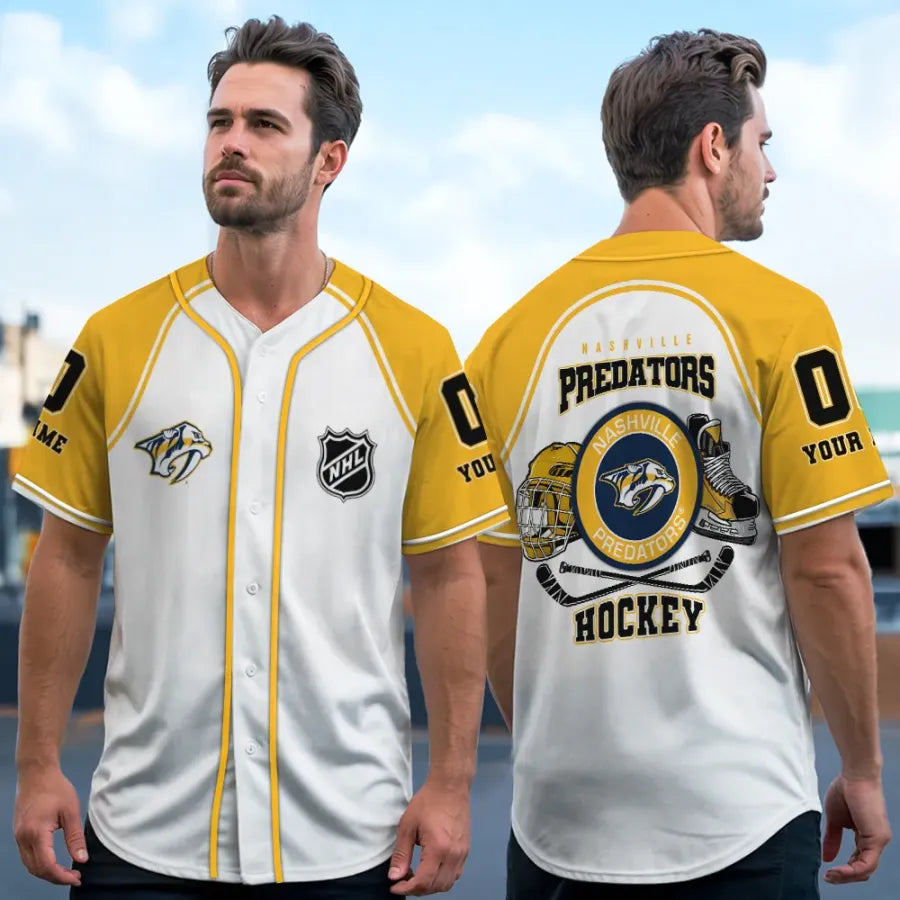 Limited Edition – Customized NHL Nashville Predators Baseball Jersey