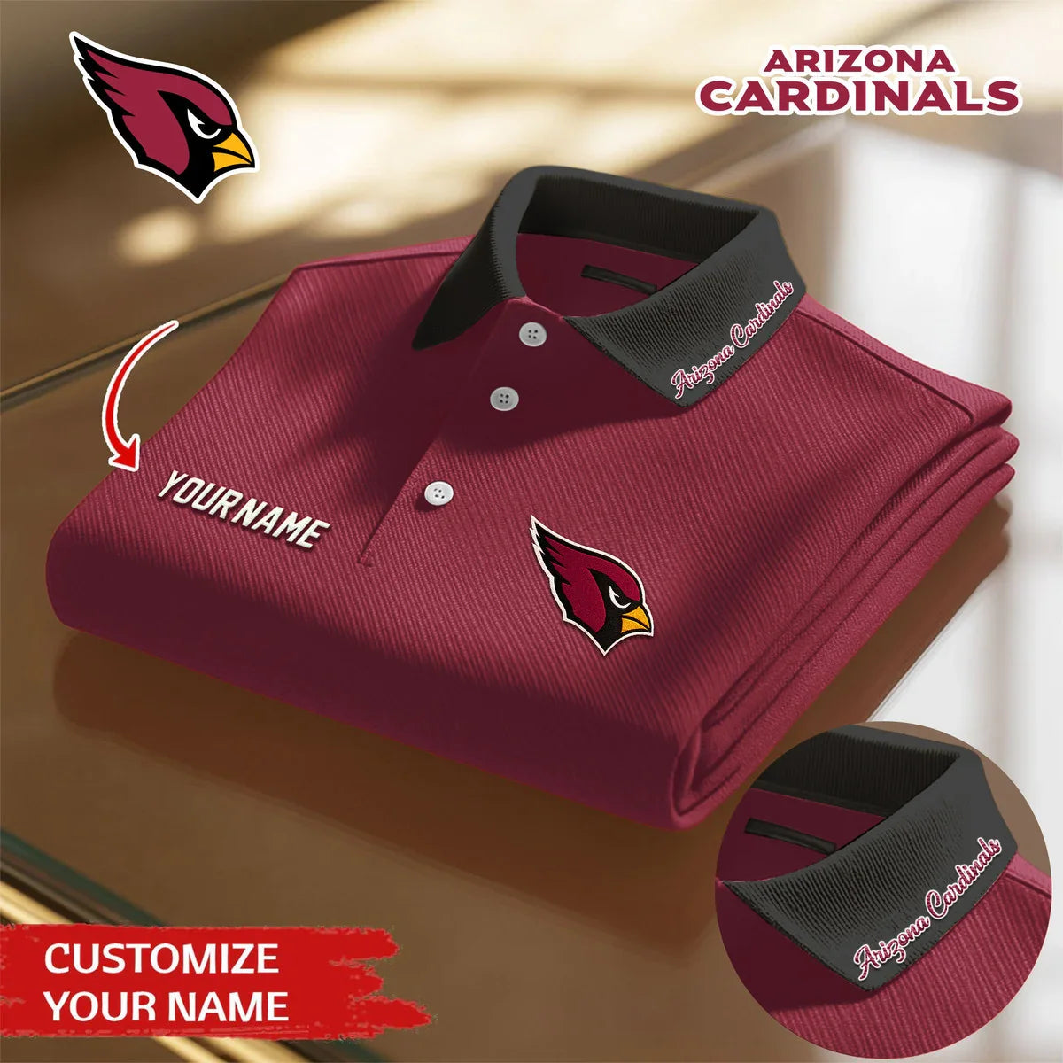 Limited Edition – Customized NFL Arizona Cardinals Polo Shirt
