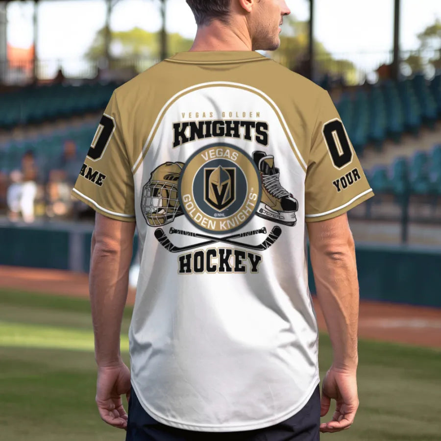 Limited Edition – Customized NHL Vegas Golden Knights Baseball Jersey - Image 3
