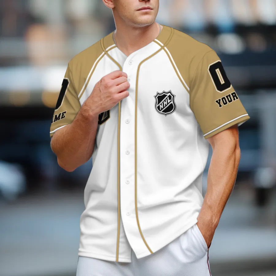 Limited Edition – Customized NHL Vegas Golden Knights Baseball Jersey - Image 2