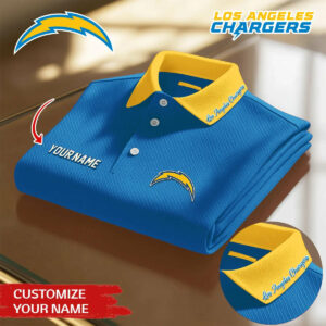 Limited Edition – Customized NFL Los Angeles Chargers Polo Shirt