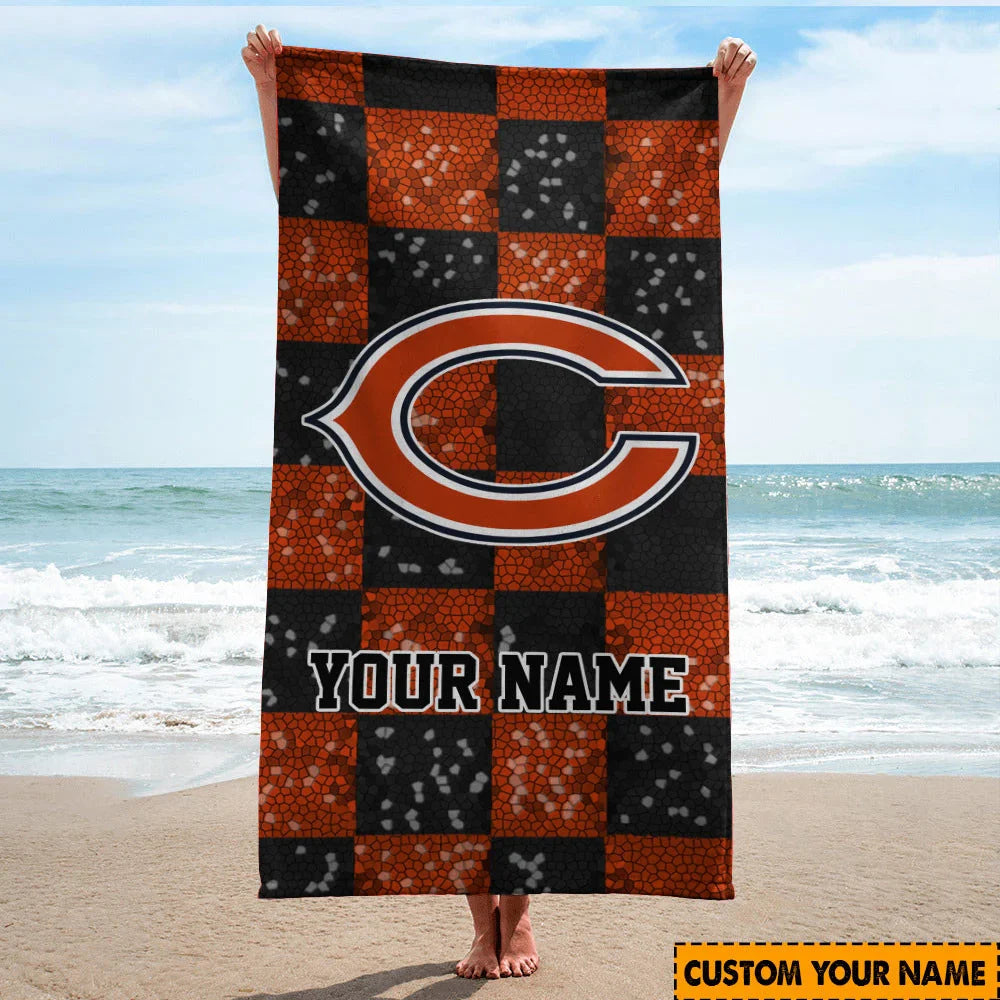 Limited Edition – Customized NFL Chicago Bears Beach Towel - Image 2