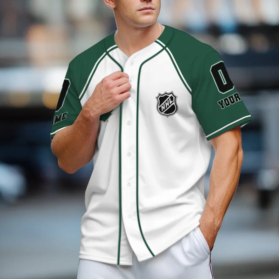 Limited Edition – Customized NHL Minnesota Wild Baseball Jersey - Image 2