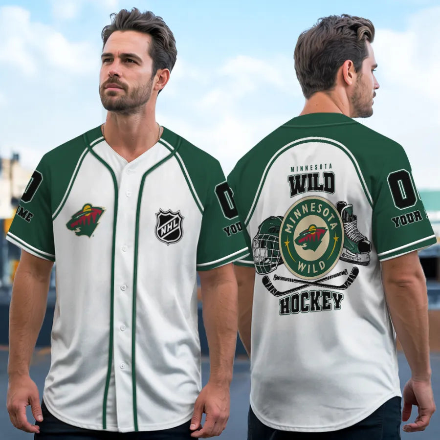 Limited Edition – Customized NHL Minnesota Wild Baseball Jersey