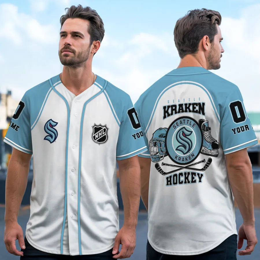 Limited Edition – Customized NHL Seattle Kraken Baseball Jersey