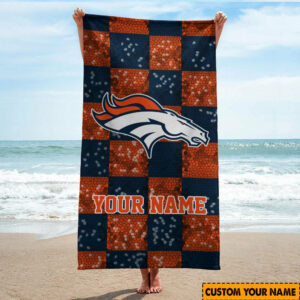 Limited Edition – Customized NFL Denver Broncos Beach Towel