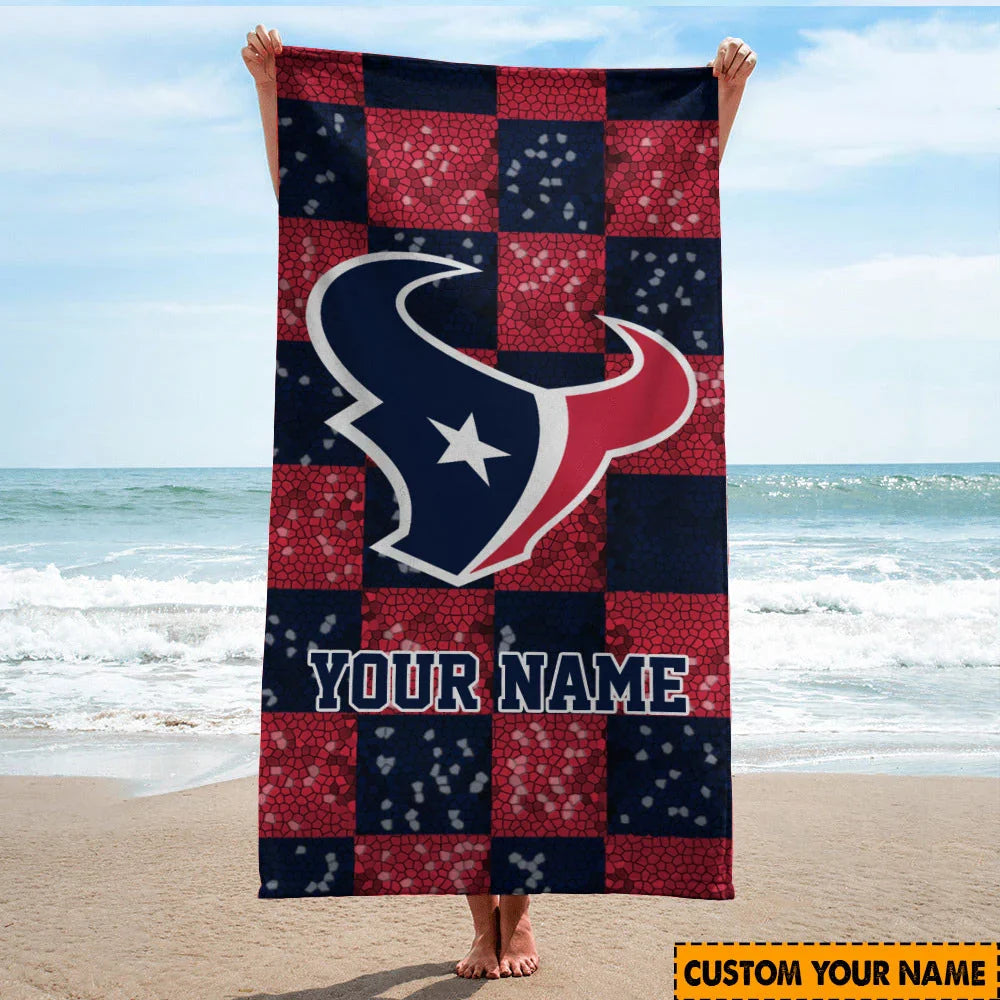 Limited Edition – Customized NFL Houston Texans Beach Towel