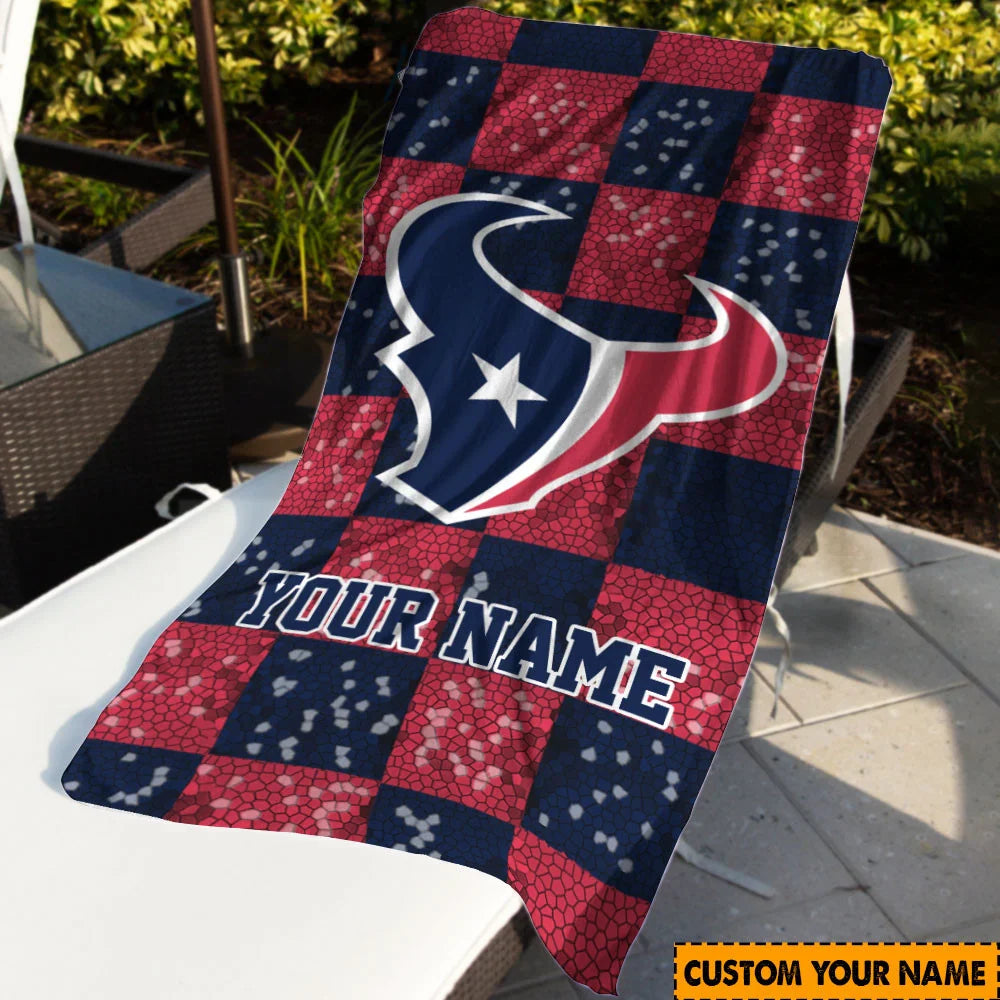 Limited Edition – Customized NFL Houston Texans Beach Towel - Image 2
