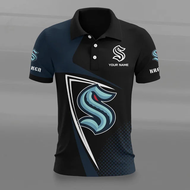 Limited Edition – Customized NHL Seattle Kraken Polo Shirt - Image 2