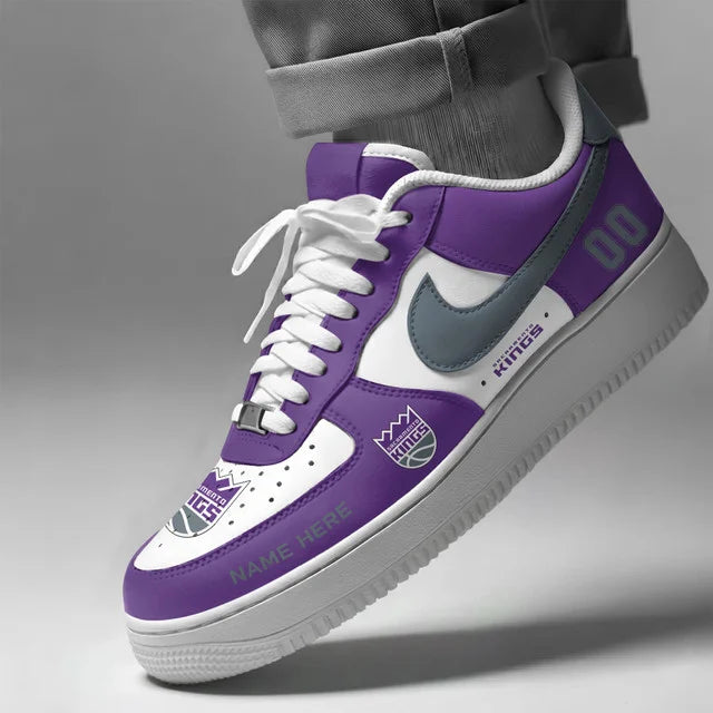 Limited Edition – Customized NBA Sacramento Kings Af1 Shoes - Image 2