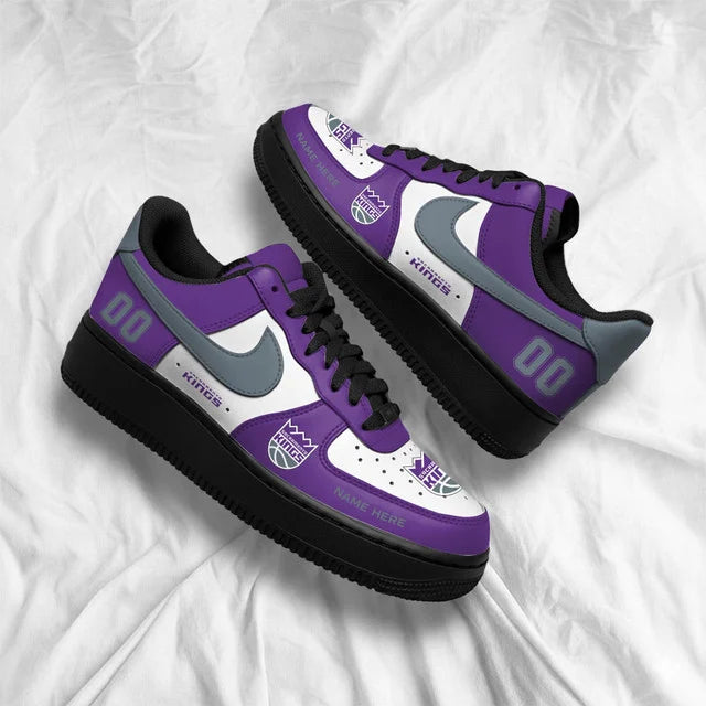 Limited Edition – Customized NBA Sacramento Kings Af1 Shoes - Image 3