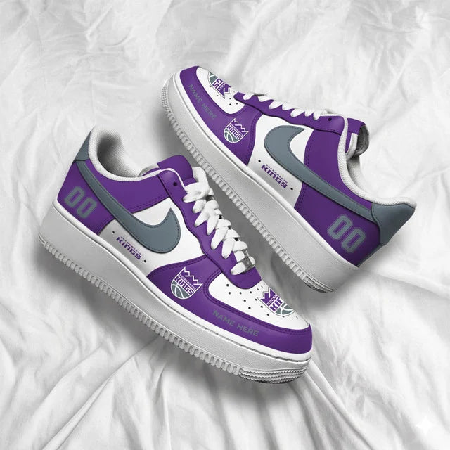 Limited Edition – Customized NBA Sacramento Kings Af1 Shoes - Image 4
