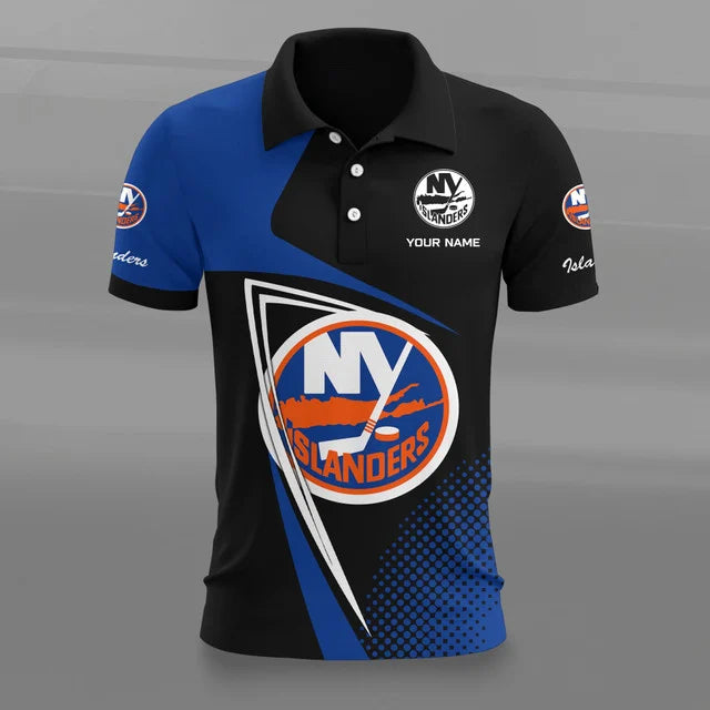 Limited Edition – Customized NHL New York Islanders Polo Shirt - Image 2