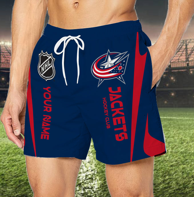 Limited Edition – Customized NHL Columbus Blue Jackets Unisex Short Pants - Image 3