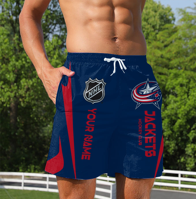 Limited Edition – Customized NHL Columbus Blue Jackets Unisex Short Pants - Image 2
