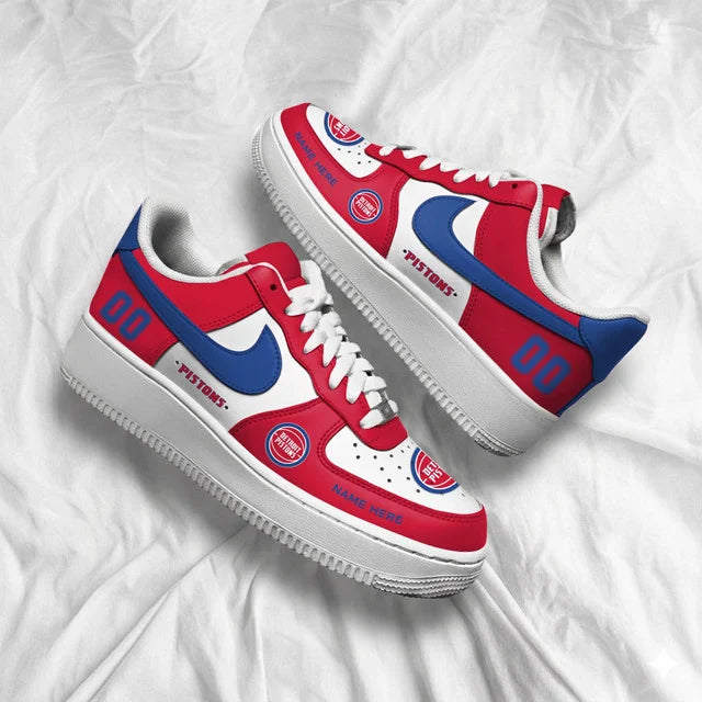 Limited Edition – Customized NBA Detroit Pistons Af1 Shoes - Image 4