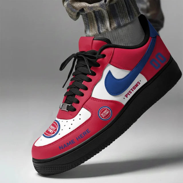Limited Edition – Customized NBA Detroit Pistons Af1 Shoes