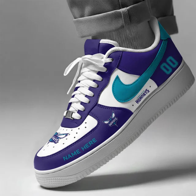 Limited Edition – Customized NBA Charlotte Hornets Af1 Shoes - Image 2