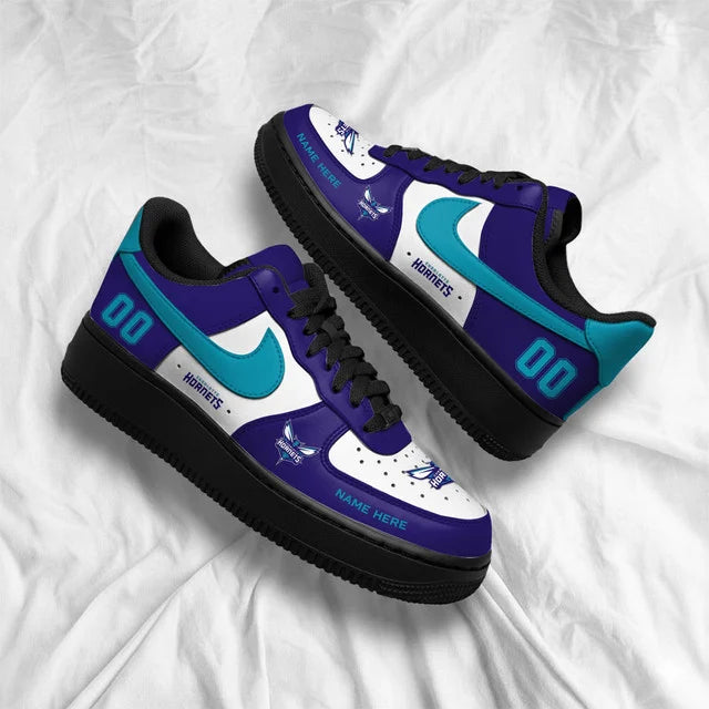 Limited Edition – Customized NBA Charlotte Hornets Af1 Shoes - Image 3