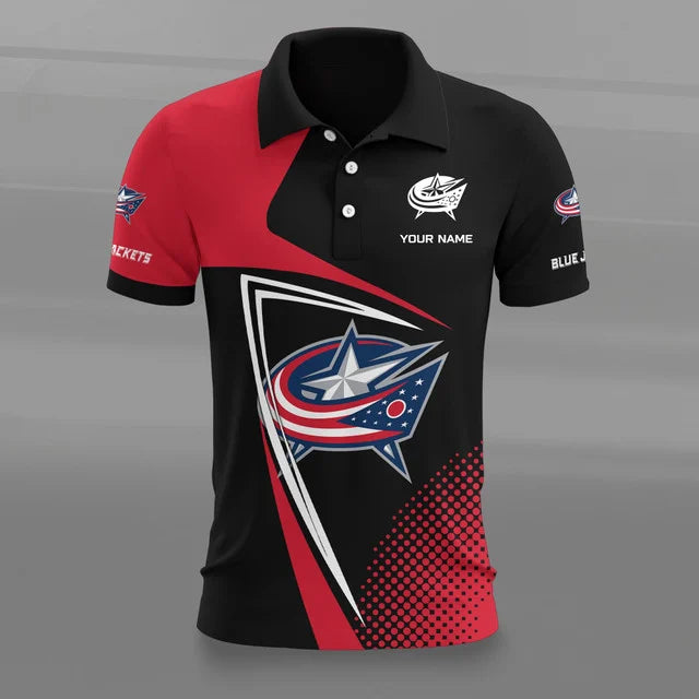 Limited Edition – Customized NHL Columbus Blue Jackets Polo Shirt - Image 2