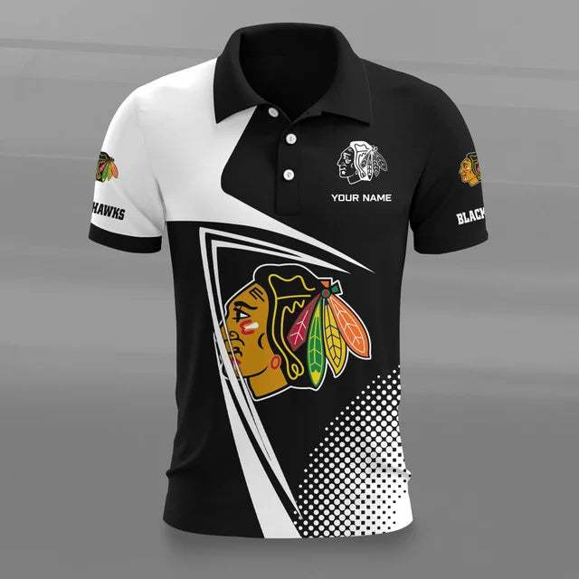 Limited Edition – Customized NHL Chicago Blackhawks Polo Shirt - Image 2