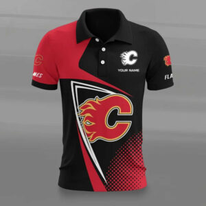 Limited Edition – Customized NHL Calgary Flames Polo Shirt