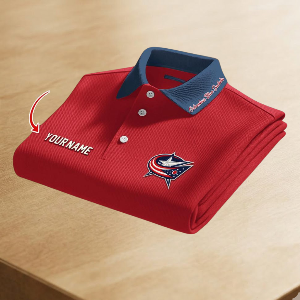 Limited Edition – Customized NHL Columbus Blue Jackets Polo Shirt