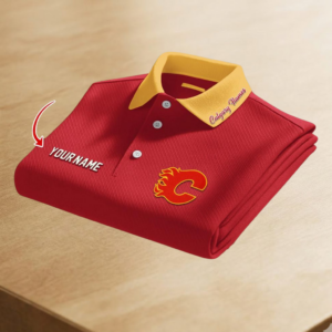 Limited Edition – Customized NHL Calgary Flames Polo Shirt