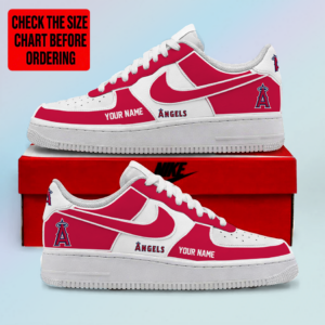 Limited Edition – Customized MLB Los Angeles Angels Af1 Shoes