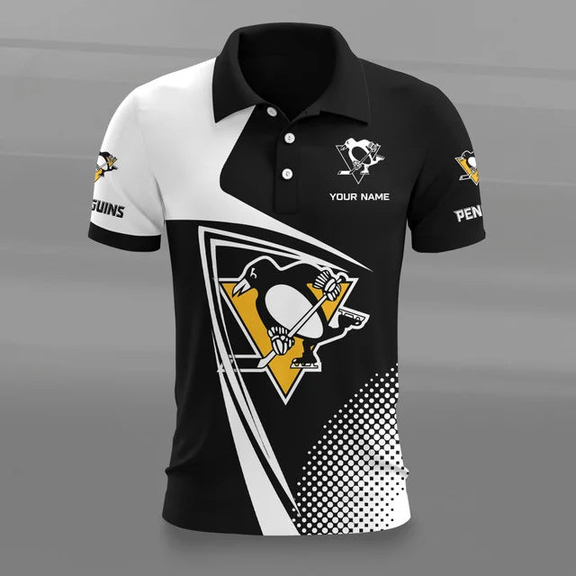 Limited Edition – Customized NHL Pittsburgh Penguins Polo Shirt - Image 2