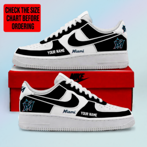Limited Edition – Customized MLB Miami Marlins Af1 Shoes
