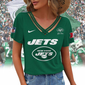 Limited Edition – Customized NFL Nyj New York Jets V-Neck Shirt