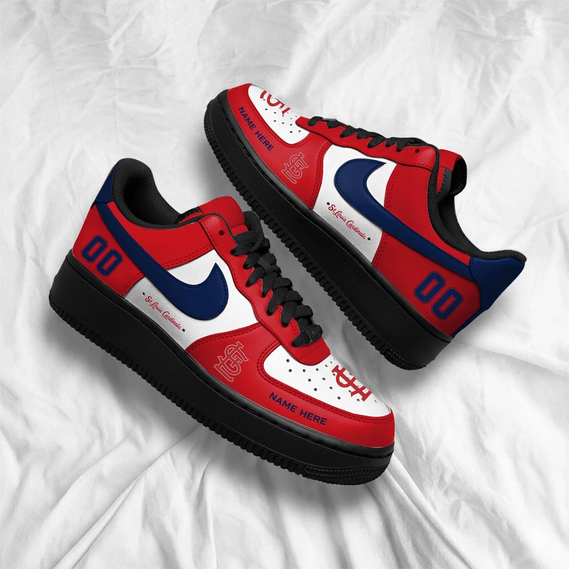 Limited Edition – Customized MLB St. Louis Cardinals Af1 Shoes - Image 3