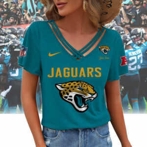 Limited Edition – Customized NFL Jacksonville Jaguars V-Neck Shirt